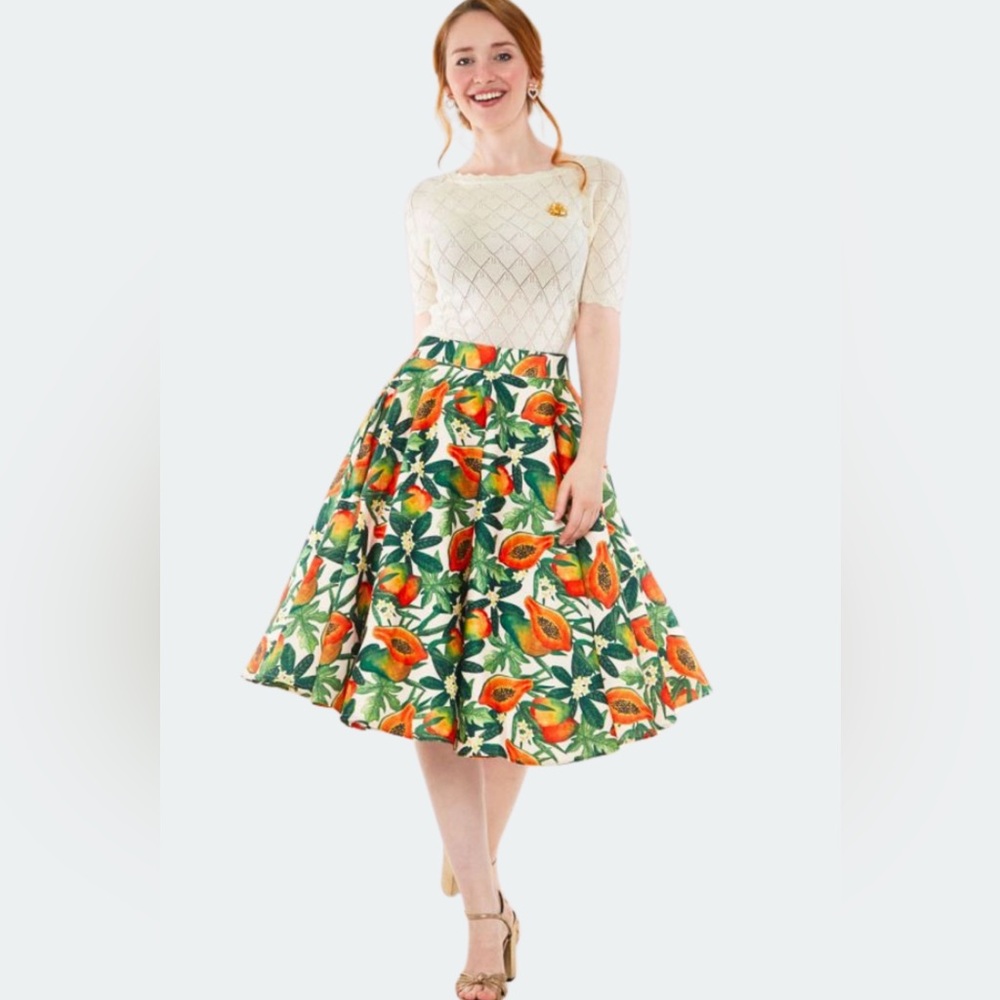 Voodoo Vixen Cherie Tropical Fruit Papaya Skirt